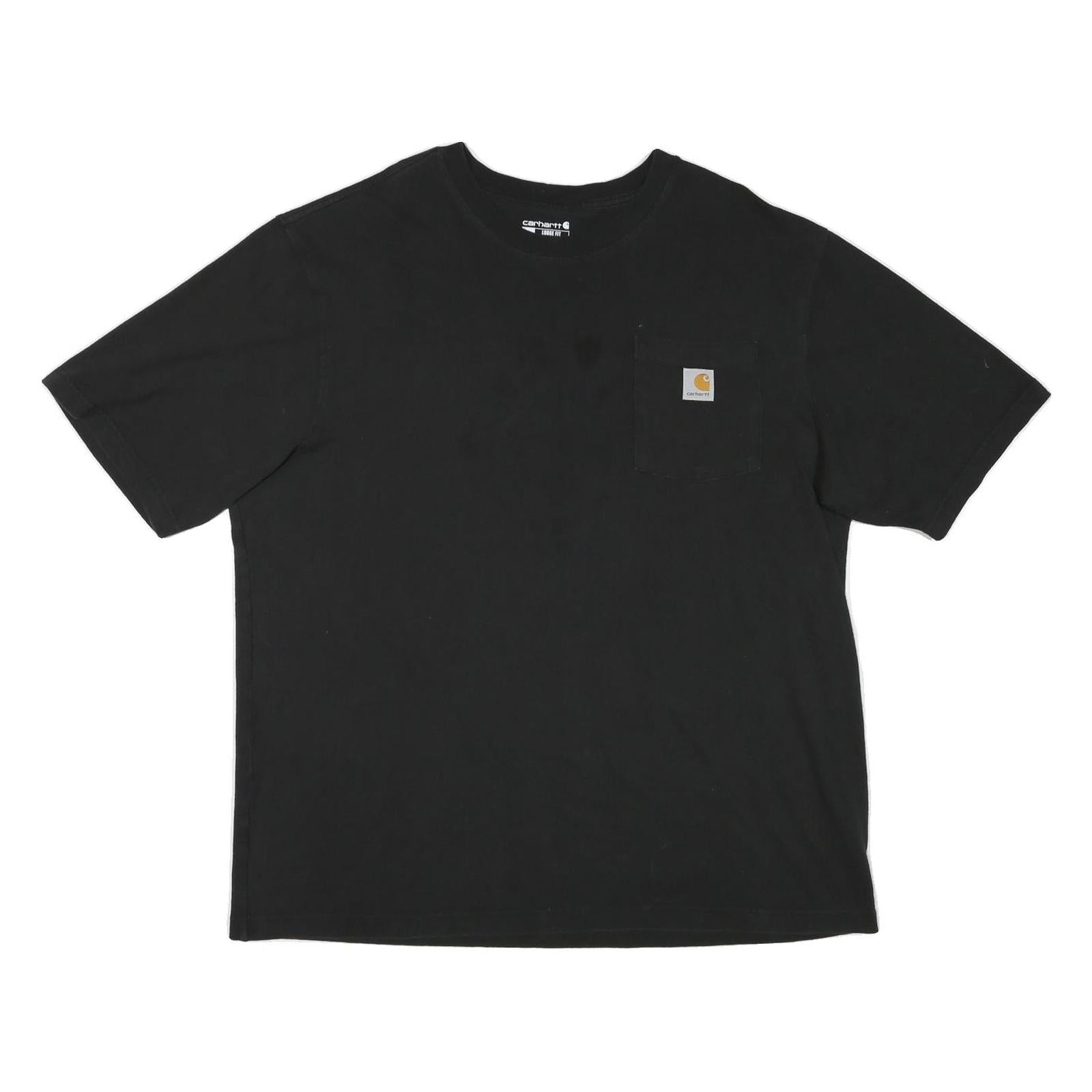 CARHARTT Mens Black T-Shirt XL Short Sleeve Crew Neck Pocket Logo