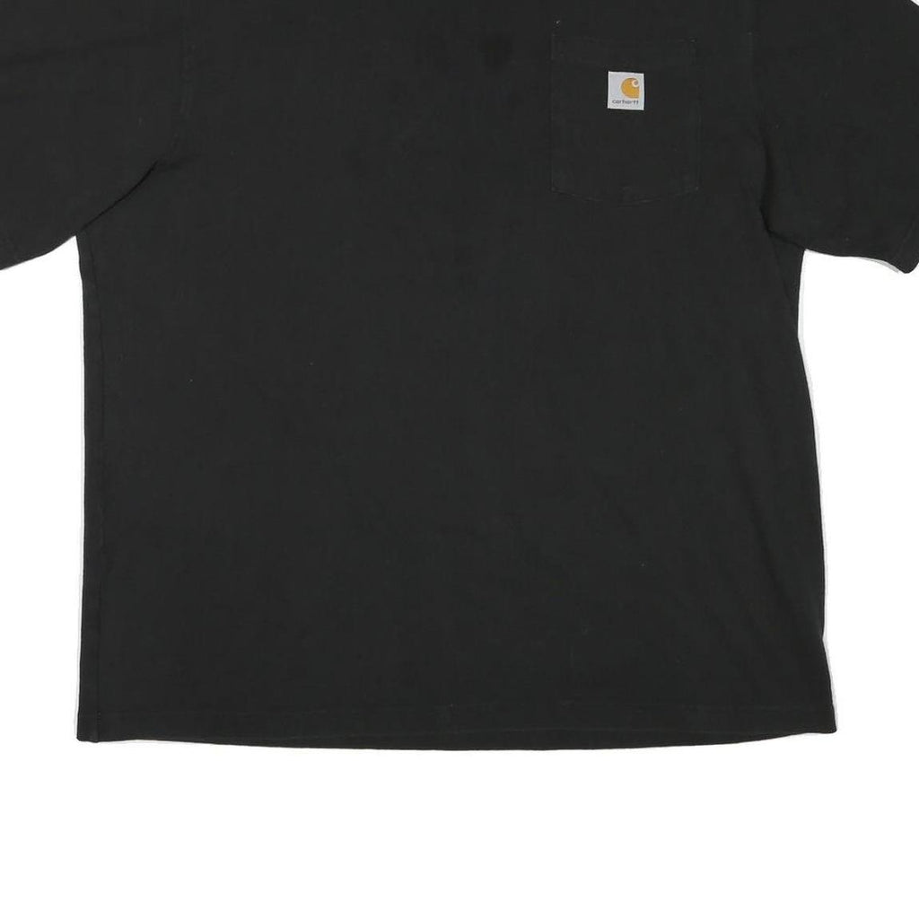 CARHARTT Mens Black T-Shirt XL Short Sleeve Crew Neck Pocket Logo