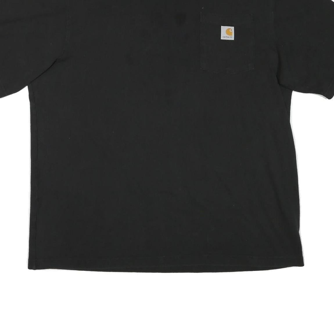 CARHARTT Mens Black T-Shirt XL Short Sleeve Crew Neck Pocket Logo