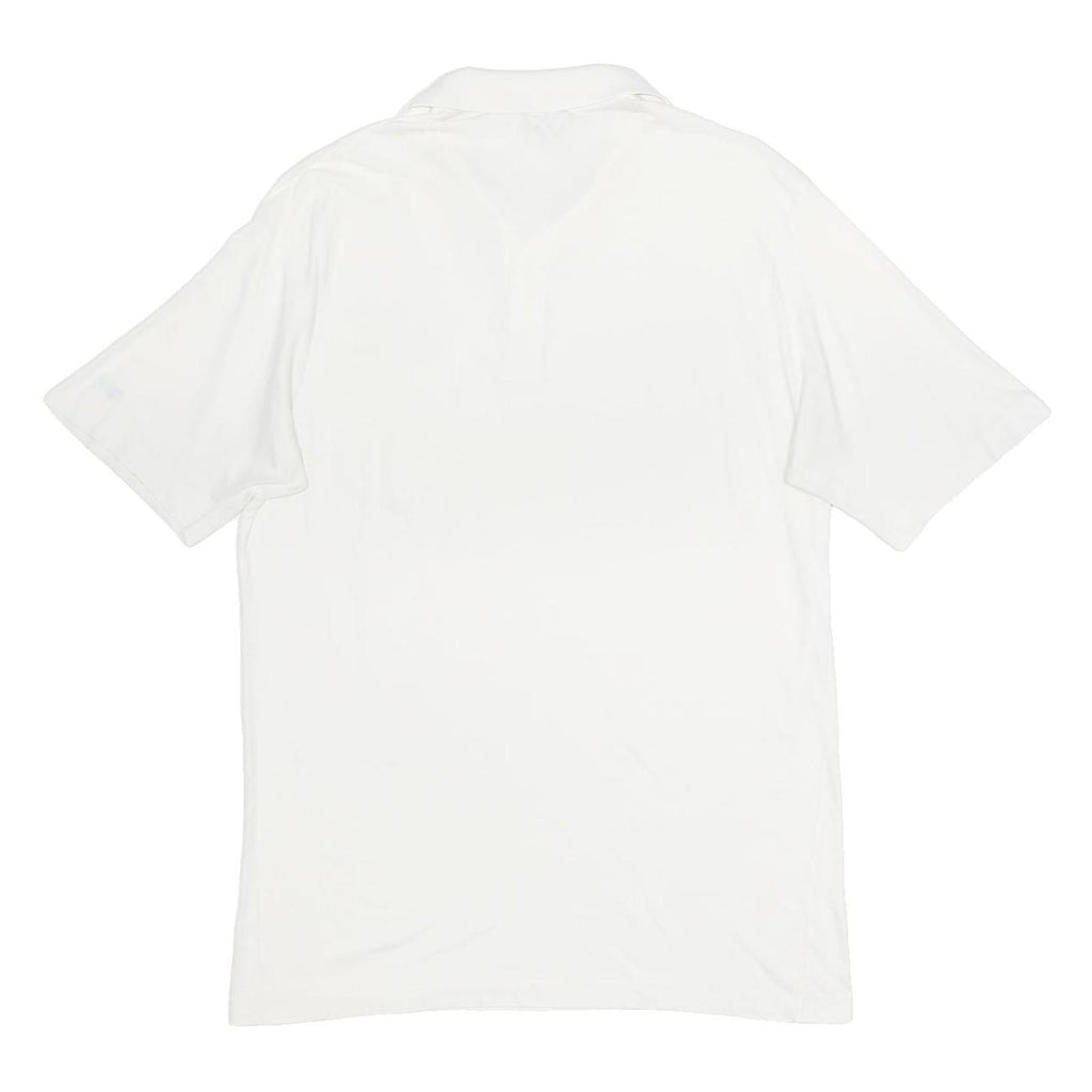 PUMA Mens White Short Sleeve Plain Polo Shirt XL Cotton Blend Casual