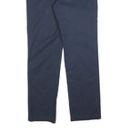 DICKIES Mens Navy Regular Fit Straight Trousers Cotton Blend W32 L30 Workwear