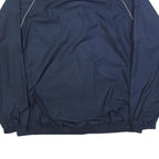 ADIDAS Mens Navy Blue Industrial Packaging Logo Zip Up Jacket L Polyester Blend