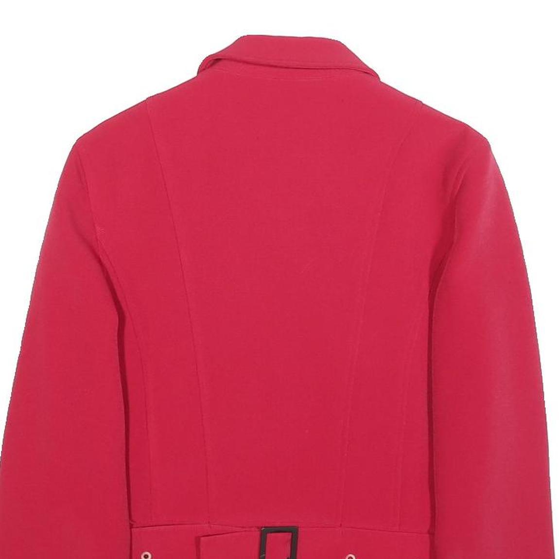 EMPORIO ARMANI Womens Red Jacket XS Zip Pocket Classic Stylish Elegant