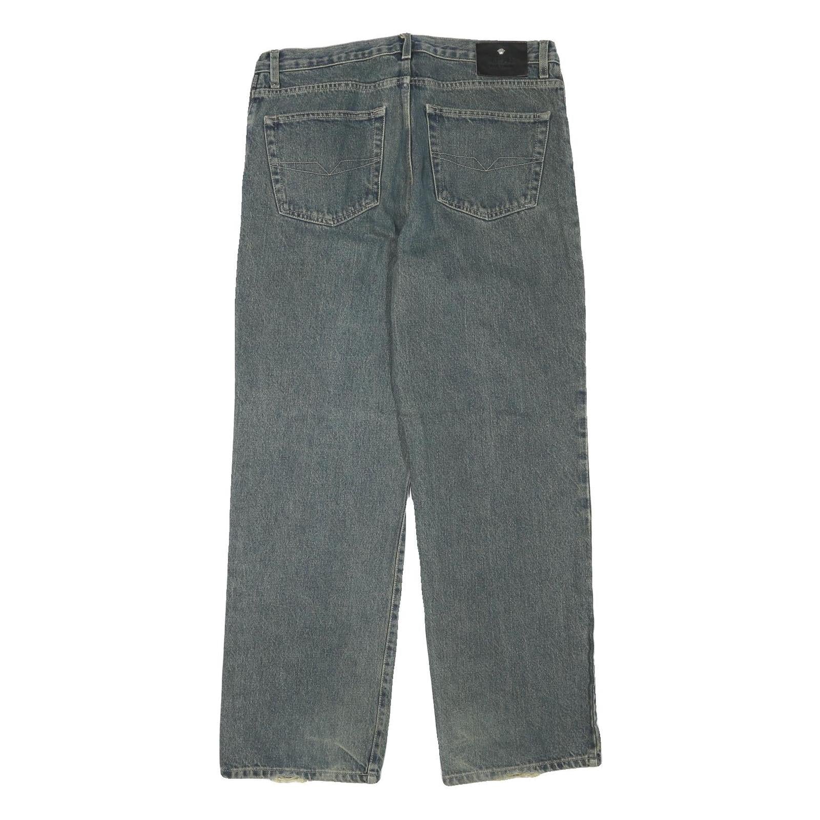 VERSACE JEANS COUTURE Mens Jeans Blue Regular Straight Denim Light W35 L31