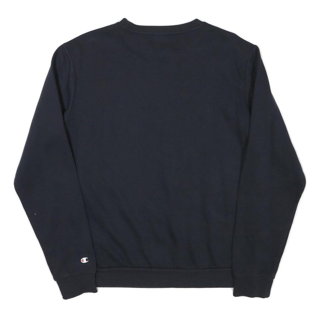 CHAMPION Boys Black Cotton Blend Crew Neck 2XL Logo Print Sweatshirt