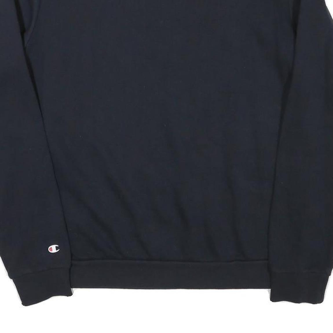 CHAMPION Boys Black Cotton Blend Crew Neck 2XL Logo Print Sweatshirt