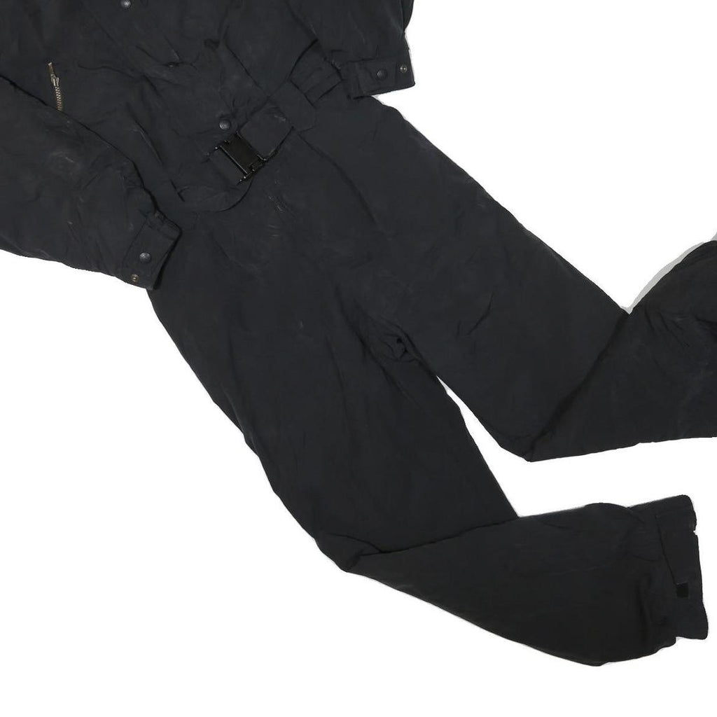 EDDIE BAUER Womens Black Dungarees Regular Fit Polyester Blend S W28 L29 Belted