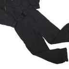 EDDIE BAUER Womens Black Dungarees Regular Fit Polyester Blend S W28 L29 Belted