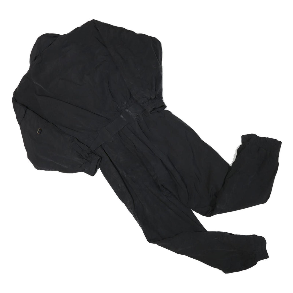 EDDIE BAUER Womens Black Dungarees Regular Fit Polyester Blend S W28 L29 Belted