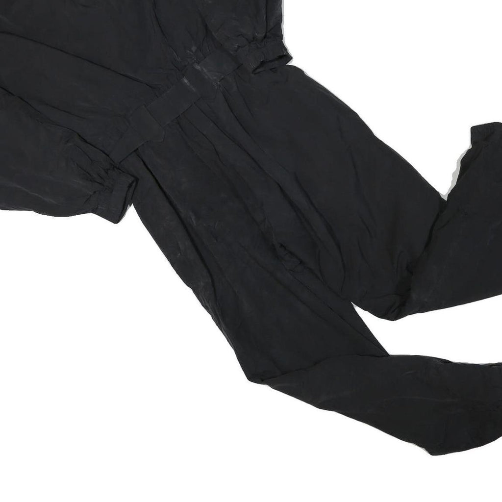 EDDIE BAUER Womens Black Dungarees Regular Fit Polyester Blend S W28 L29 Belted