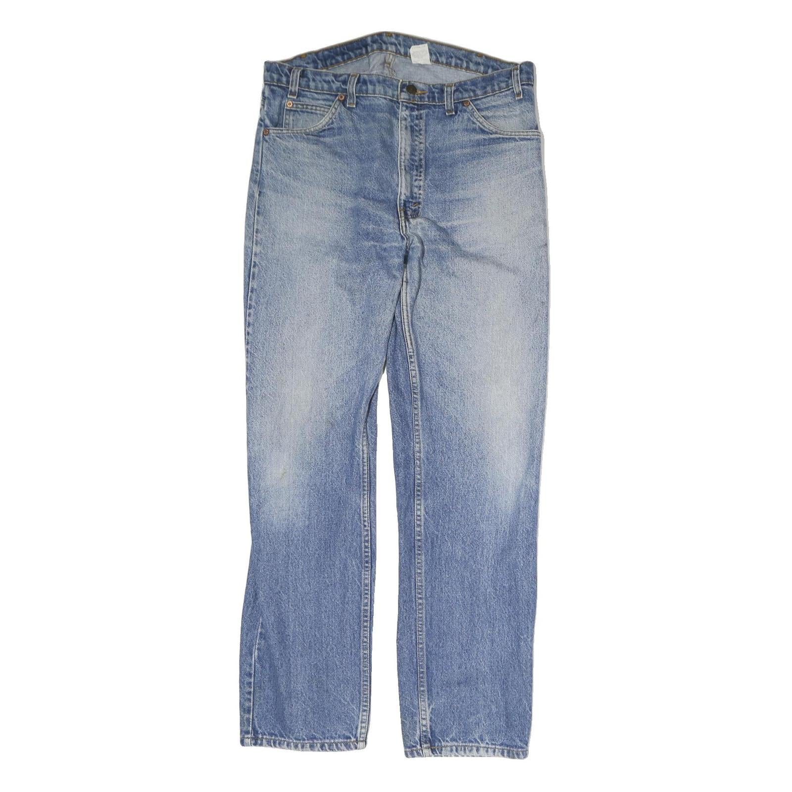 LEVI'S 505 Mens Jeans Blue Regular Straight Denim Medium W34 L31 Classic Style