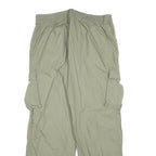 H&M Womens Relaxed Khaki Cargo Trousers W34 L32 Zip Pocket Casual Cotton Blend