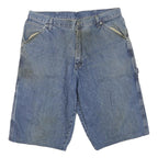 WRANGLER Mens Denim Blue Casual Shorts L W36 Cotton Blend Relaxed Fit Workwear