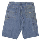 WRANGLER Mens Denim Blue Casual Shorts L W36 Cotton Blend Relaxed Fit Workwear