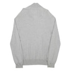 POLO RALPH LAUREN Mens Grey Pullover Plain Quarter Zip Basic Knit XL Jumper