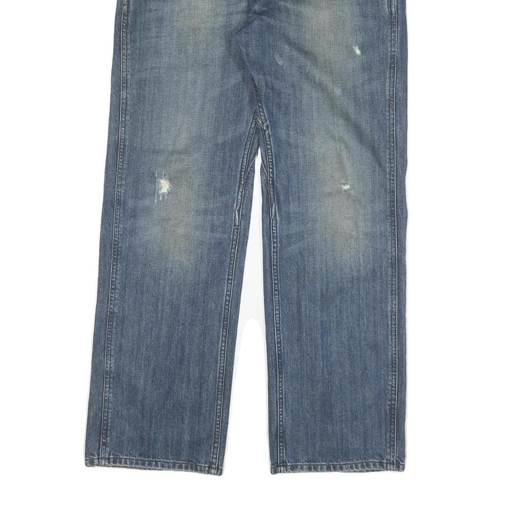 DIESEL Mens Jeans Blue Regular Straight Denim Medium W30 L30 Classic Zip Pocket