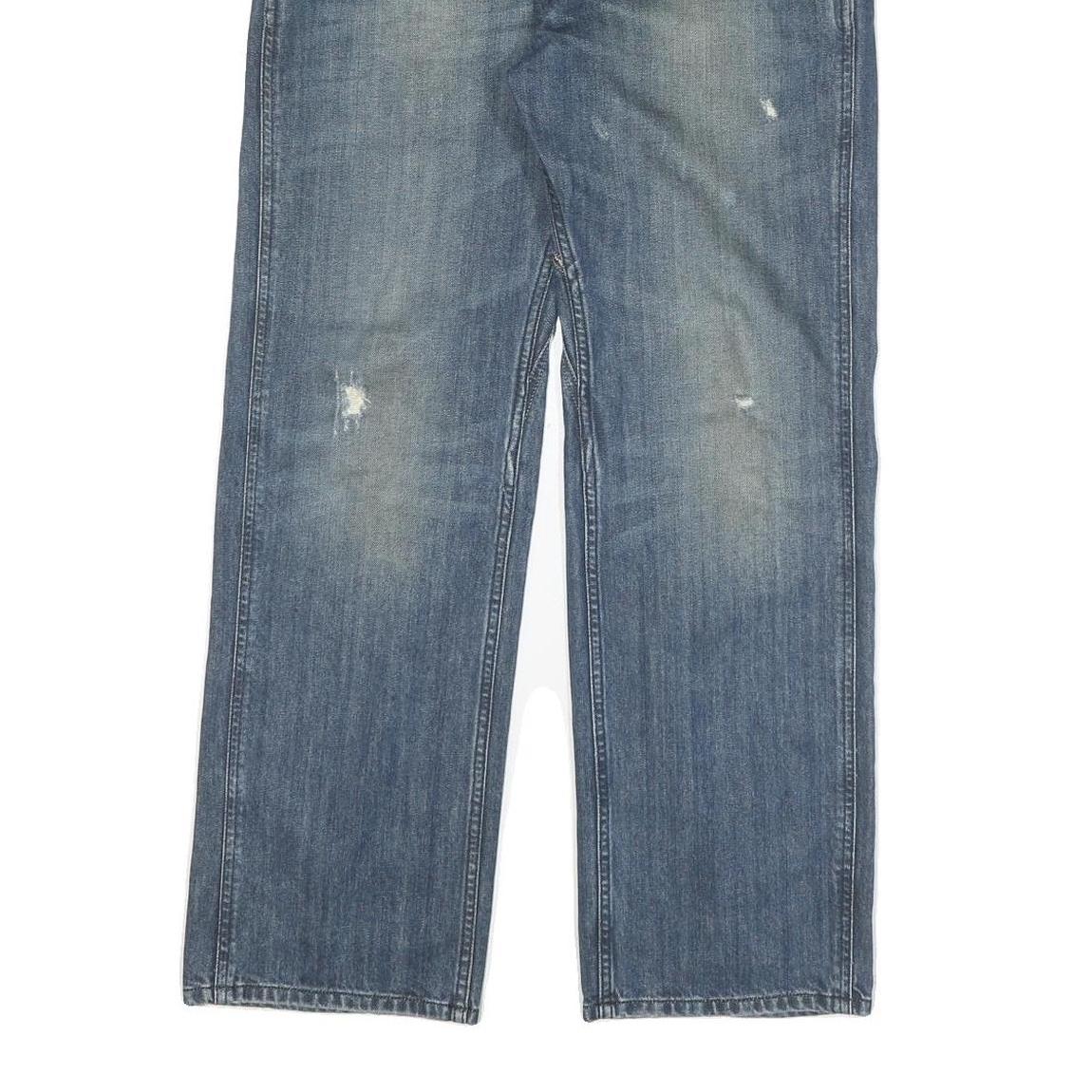 DIESEL Mens Jeans Blue Regular Straight Denim Medium W30 L30 Classic Zip Pocket