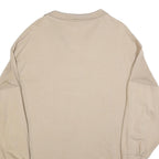 PUMA Womens Beige Cotton Blend Sweatshirt Collared XL Logo Casual Oversized