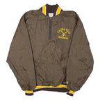 DE LONG Laguna Hills Baseball Mens Pullover Jacket Brown Nylon USA XL