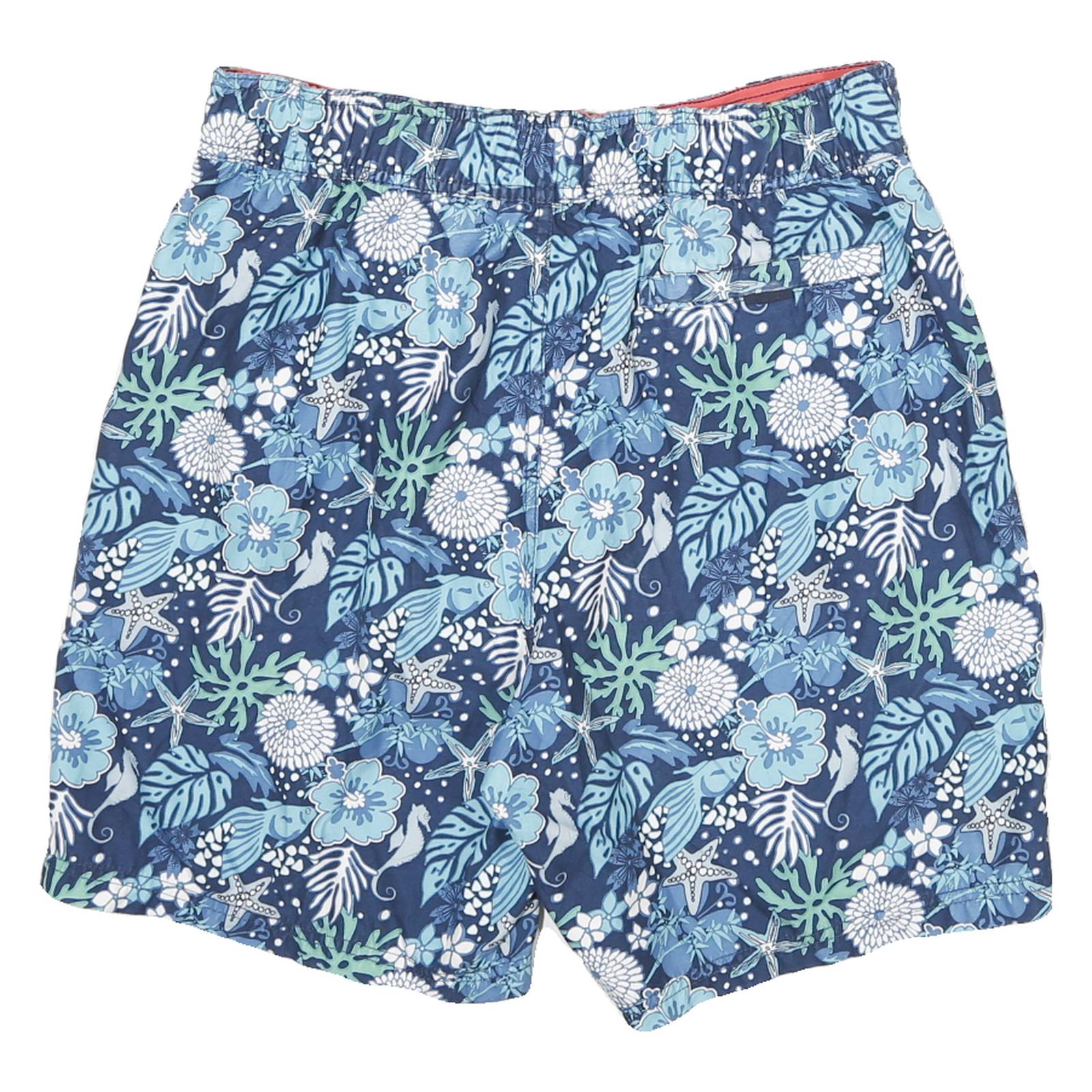 NAUTICA Mens Shorts Blue Floral Pattern M W30 Lightweight Swimwear Beachwear