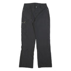 Womens Black Regular Fit Straight Leg Trousers W30 L30 Polyester Blend Zip