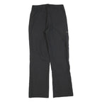 Womens Black Regular Fit Straight Leg Trousers W30 L30 Polyester Blend Zip