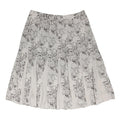MAINE Womens Cream Printed Flare Knee Length Cotton Blend Skirt UK 14