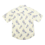 PURITAN Mens Yellow & Blue Patterned Casual Shirt S Cotton Summer Style