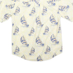 PURITAN Mens Yellow & Blue Patterned Casual Shirt S Cotton Summer Style