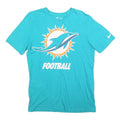 NIKE Mens Blue Football T-Shirt M Short Sleeve Crew Neck Logo Print