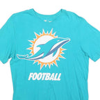 NIKE Mens Blue Football T-Shirt M Short Sleeve Crew Neck Logo Print