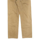 CARHARTT Mens Beige Regular Fit Straight Denim Jeans W34 L30 Cotton Blend Zip