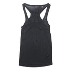 TED BAKER Womens Black Racer Back Vest Sleeveless S Viscose Comfortable