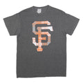 MLB Mens Grey Orange San Francisco Graphic T-Shirt M Short Sleeve Crew Neck
