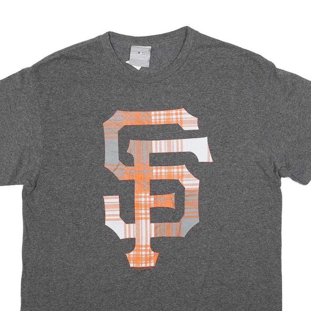 MLB Mens Grey Orange San Francisco Graphic T-Shirt M Short Sleeve Crew Neck