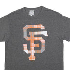MLB Mens Grey Orange San Francisco Graphic T-Shirt M Short Sleeve Crew Neck
