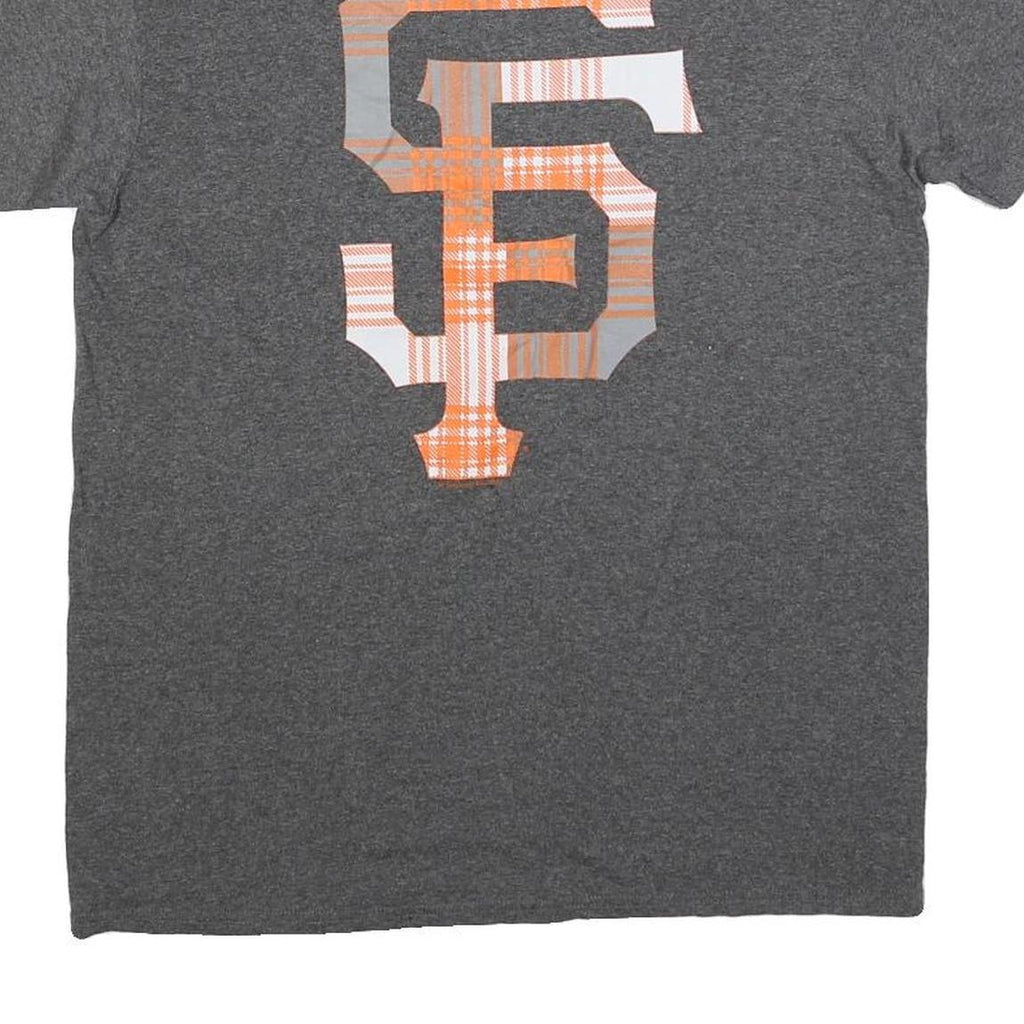 MLB Mens Grey Orange San Francisco Graphic T-Shirt M Short Sleeve Crew Neck