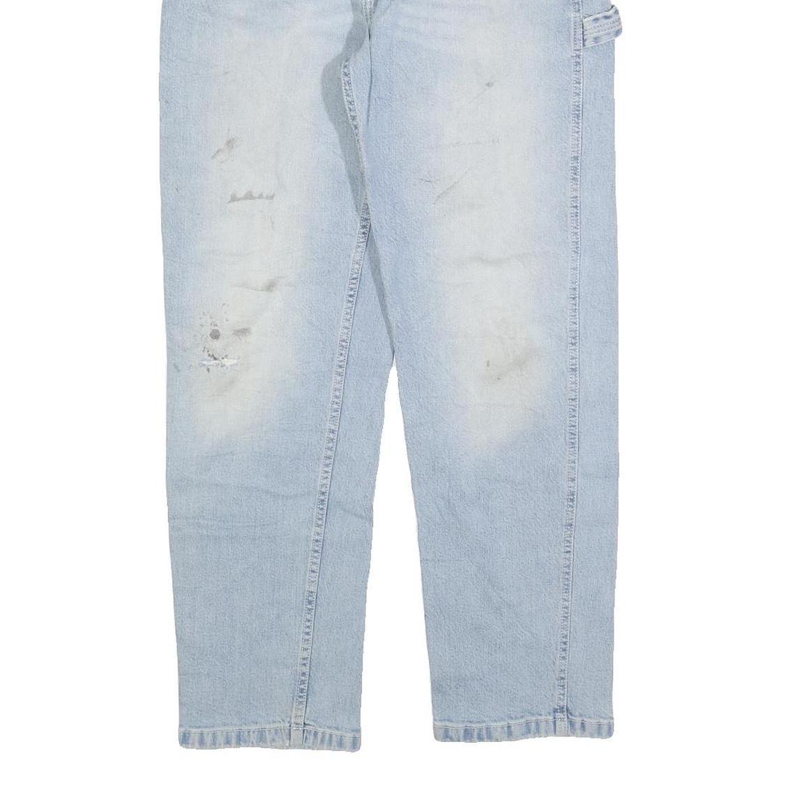 DICKIES Mens Light Blue Regular Fit Straight Denim Jeans W30 L28 Workwear Style