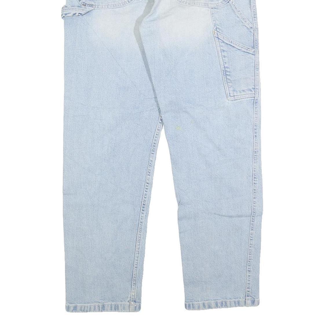 DICKIES Mens Light Blue Regular Fit Straight Denim Jeans W30 L28 Workwear Style