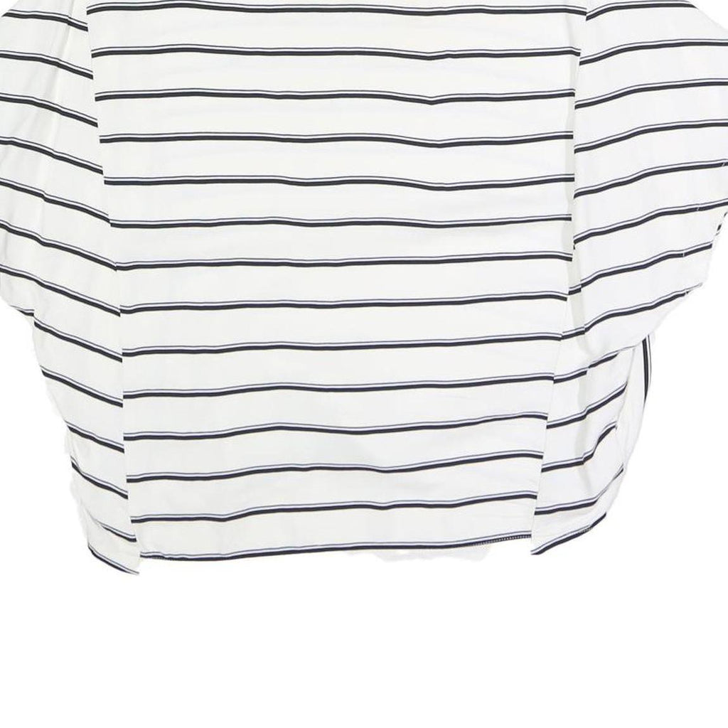 ZARA Womens White & Black Striped Oversized Top Short Sleeve Round Neck S