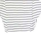 ZARA Womens White & Black Striped Oversized Top Short Sleeve Round Neck S