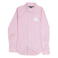 RALPH LAUREN SPORT Mens Pink & White Striped Cotton Shirt M Casual Classic