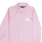 RALPH LAUREN SPORT Mens Pink & White Striped Cotton Shirt M Casual Classic
