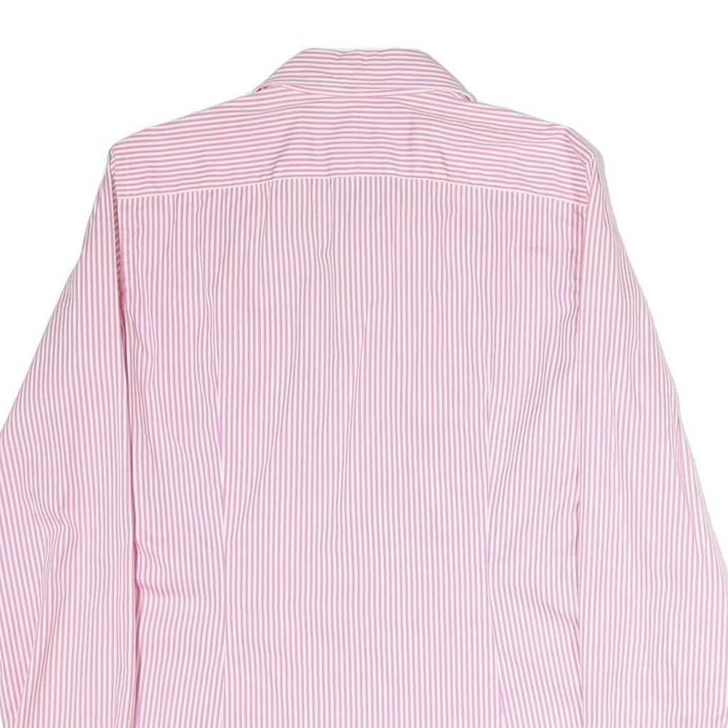 RALPH LAUREN SPORT Mens Pink & White Striped Cotton Shirt M Casual Classic