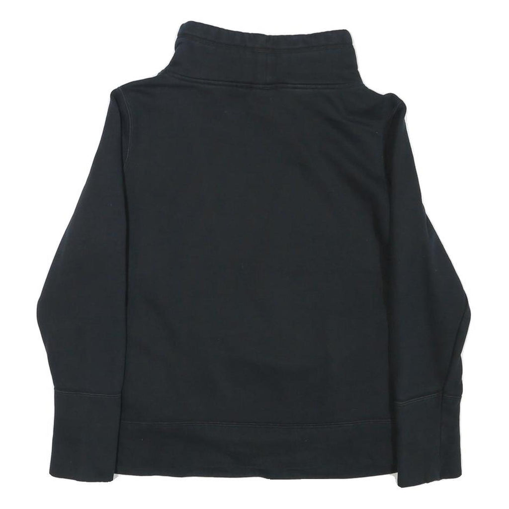 PUMA Womens Black Cotton Blend Crew Neck Sweatshirt M Logo Print