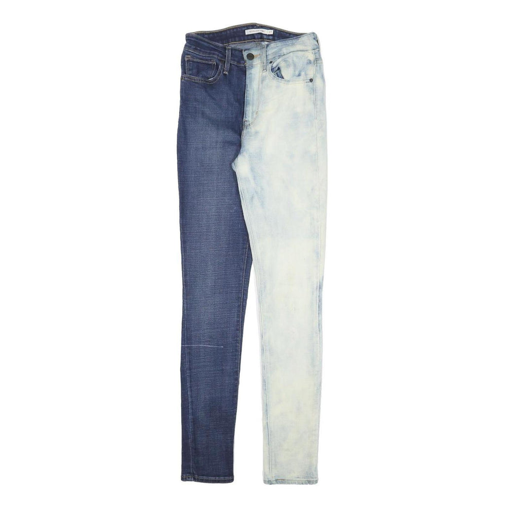 LEVI'S Womens Slim Fit Skinny Denim Jeans Blue & Cream Cotton Blend W22 L29
