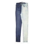 LEVI'S Womens Slim Fit Skinny Denim Jeans Blue & Cream Cotton Blend W22 L29
