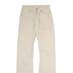 LEVI'S 501 Womens Jeans Cream Slim Straight Denim Raw W22 L30 Classic Fit
