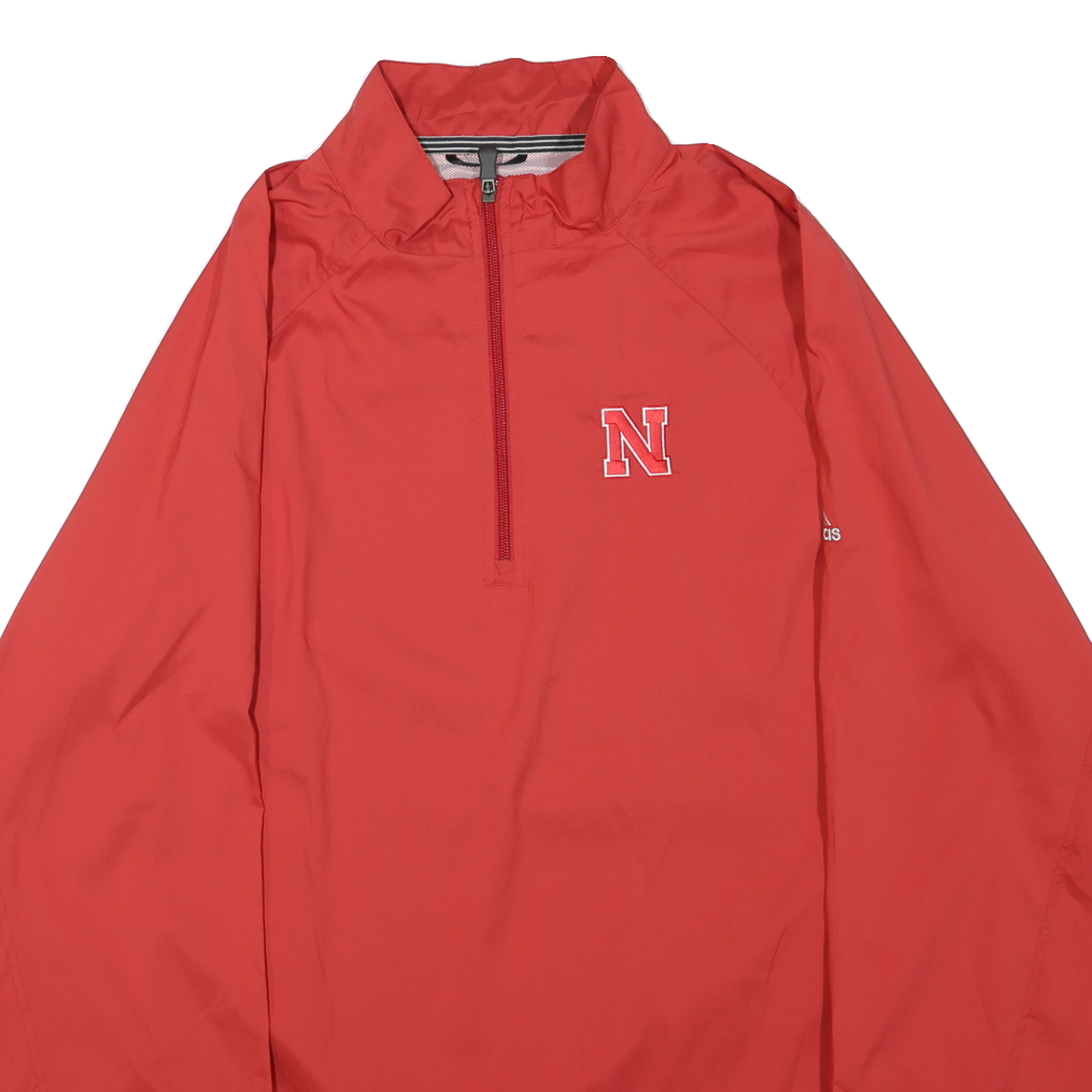 ADIDAS Mens Red XL Polyester Blend Jacket Zip Climacool Casual Lightweight