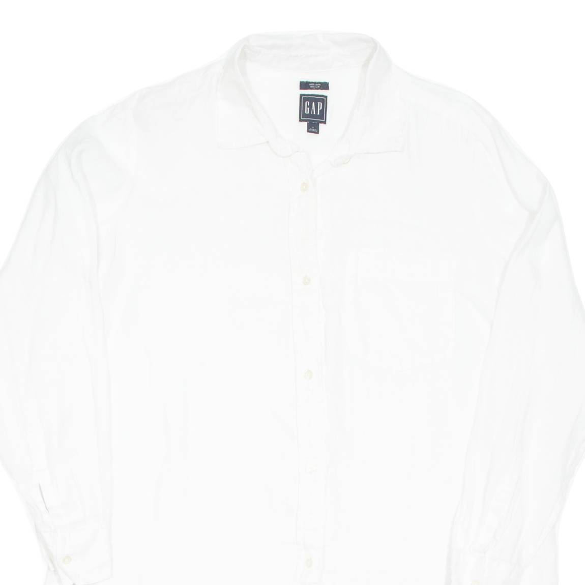 GAP Womens Blouse White Long Sleeve S